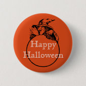 Happy Halloween Witch Ronde Button 5,7 Cm (Voorkant)