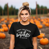 Happy Halloween Witch Script Custom City Tri-Blend Shirt