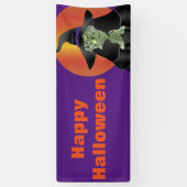 Happy Halloween Witch Spandoek (Verticaal)