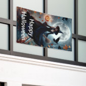 Happy Halloween Witch Spandoek (Buitenkant Gebouw)