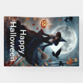 Happy Halloween Witch Spandoek (Horizontaal)