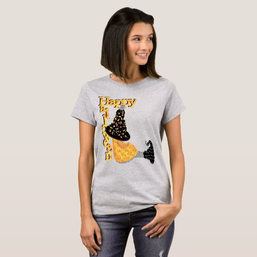 Happy Halloween Witch T-shirt (Voorkant volledig)