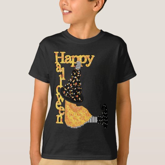 Happy Halloween Witch T-shirt (Voorkant)