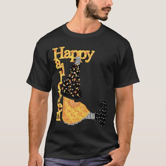 Happy Halloween Witch T-shirt (Voorkant)
