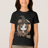Happy Halloween Witch Tri-Blend Jeugd T-Shirt (Voorkant)