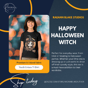 Happy Halloween Witch Tri-Blend Jeugd T-Shirt