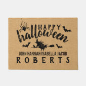 Happy Halloween Witch vlekt op Aangepaste bijtende Deurmat (Voorkant)