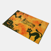 Happy Halloween Witches Cats Spiders Eigenaars van Deurmat (Schuin)