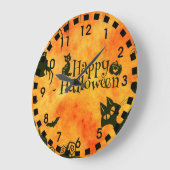 Happy Halloween Witches Cats Spiders Eigenaars van Grote Klok (Hoek)