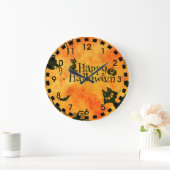 Happy Halloween Witches Cats Spiders Eigenaars van Grote Klok (Huis)