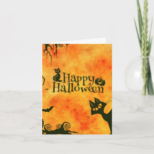 Happy Halloween Witches Cats Spiders Eigenaars van Kaart