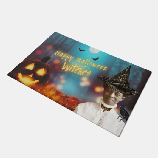 Happy Halloween Witches Collage Deurmat (Schuin)