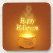 Happy Halloween Witch's Caldron Bier Onderzetter (Voorkant)