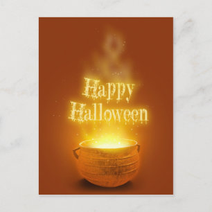 Happy Halloween Witch's Caldron Briefkaart