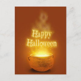 Happy Halloween Witch's Caldron Briefkaart