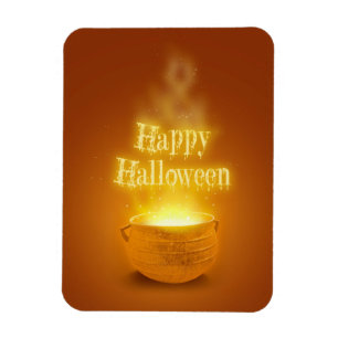 Happy Halloween Witch's Caldron Magneet