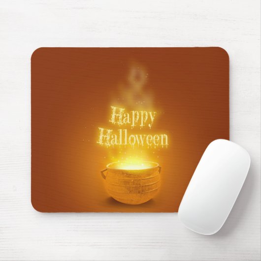 Happy Halloween Witch's Caldron Muismat (Met muis)