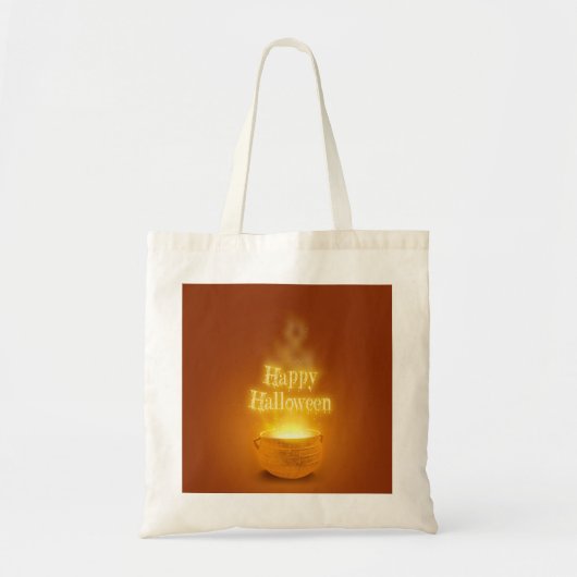 Happy Halloween Witch's Caldron Tote Bag (Voorkant)