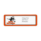 Happy Halloween Witchy Silhouette Etiket (Voorkant)
