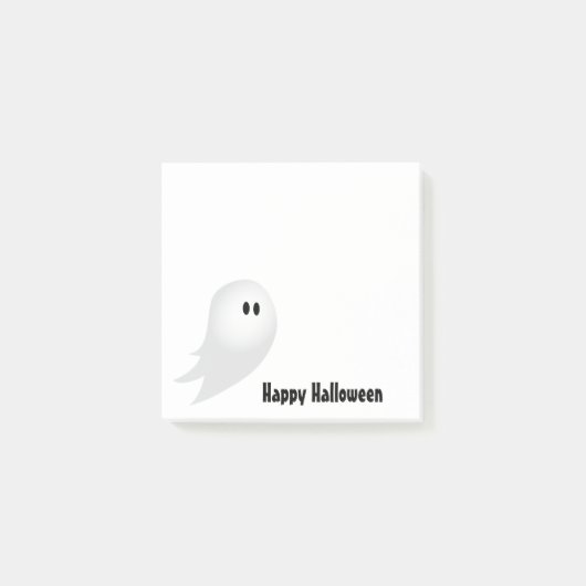Happy Halloween witte cartoon spook Post-it® Notes (Voorkant)