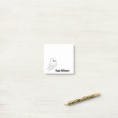 Happy Halloween witte cartoon spook Post-it® Notes (Op bureau)