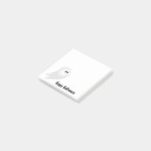Happy Halloween witte cartoon spook Post-it® Notes (Schuin)