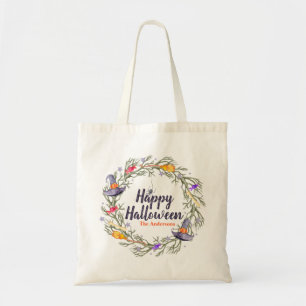 Happy Halloween Wreath Personalized   CANVAS TAS