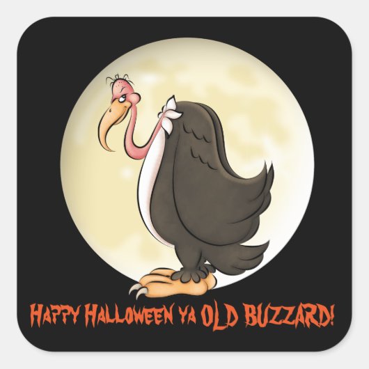 Happy Halloween ya oude buizerd sticker (Voorkant)