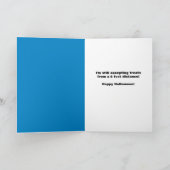 Happy Halloween Yorkie in Coronavirus Face Mask Feestdagen Kaart (Binnen)