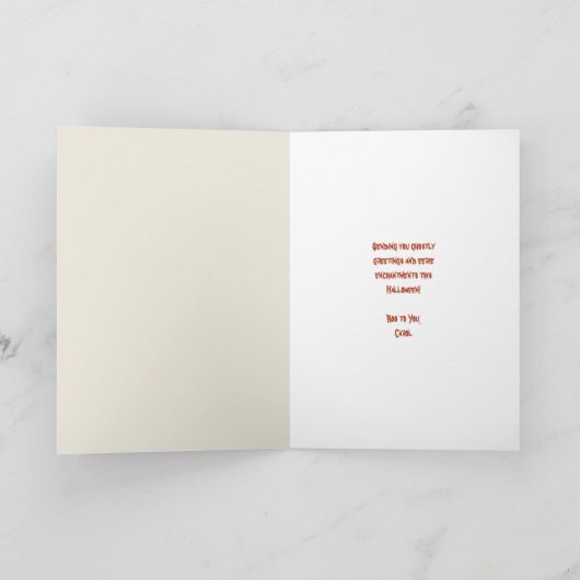 Happy Halloween Zombie Hand Trick or treat Kaart (Binnen)