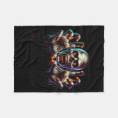 Happy Halloween Zombie Hands Funny Halloween Costu Fleece Deken (Voorkant (Horizontaal))