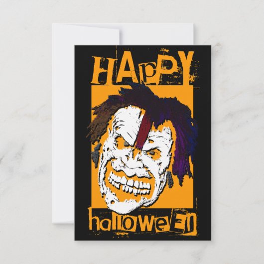 happy halloween zombie kaart (Voorkant)