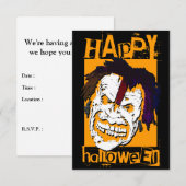 happy halloween zombie kaart (Voorkant / Achterkant)