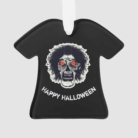 Happy Halloween Zombie Ornament (achterkant)