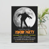 Happy Halloween Zombie Rises Apocalypse Party Kaart (Staand voorkant)