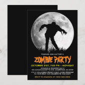 Happy Halloween Zombie Rises Apocalypse Party Kaart (Voorkant / Achterkant)