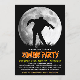 Happy Halloween Zombie Rises Apocalypse Party Kaart