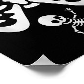 Happy Halloween Zwanger Baby Skelet Spooky Zeeen Poster (Hoek)