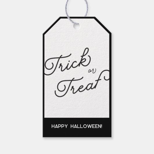 Happy Halloween zwart cadeau Label Cadeaulabel (Voorkant)