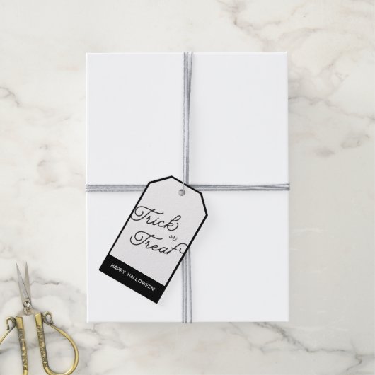 Happy Halloween zwart cadeau Label Cadeaulabel (Met Touw)