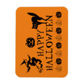 Happy Halloween zwart en oranje spooky Magneet (Verticaal)