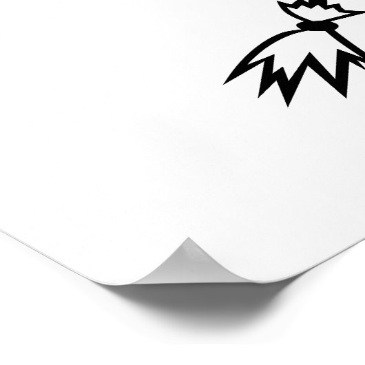 Happy Halloween zwart-wit spooky Poster (Hoek)