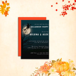 Happy Halloween zwarte heks Kaart