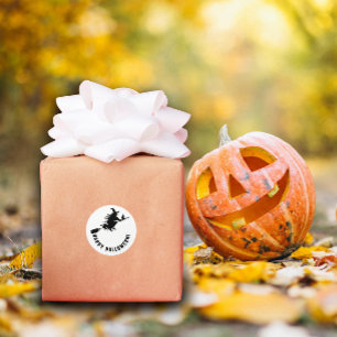 Happy Halloween zwarte heks Ronde Sticker