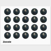 Happy Halloween zwarte heks Ronde Sticker (Vel)
