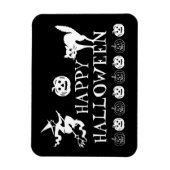 Happy Halloween zwarte spooky Magneet (Verticaal)