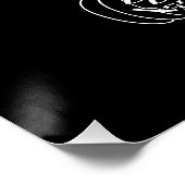 Happy Halloween zwarte spooky Perfect Poster (Hoek)