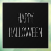 Happy Halloween zwarte witte spooky handgeschreven Raamsticker (Vel 3)