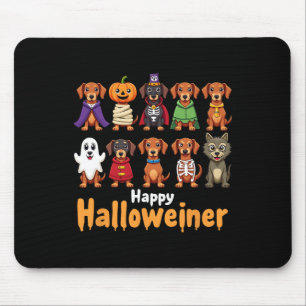 Happy Halloweiner Funny Halloween Hondenliefhebber Muismat