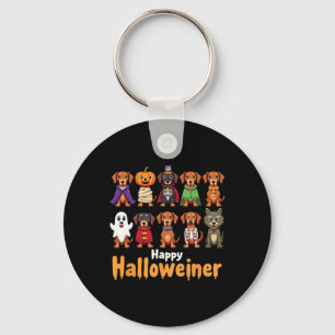 Happy Halloweiner Funny Halloween Hondenliefhebber Sleutelhanger